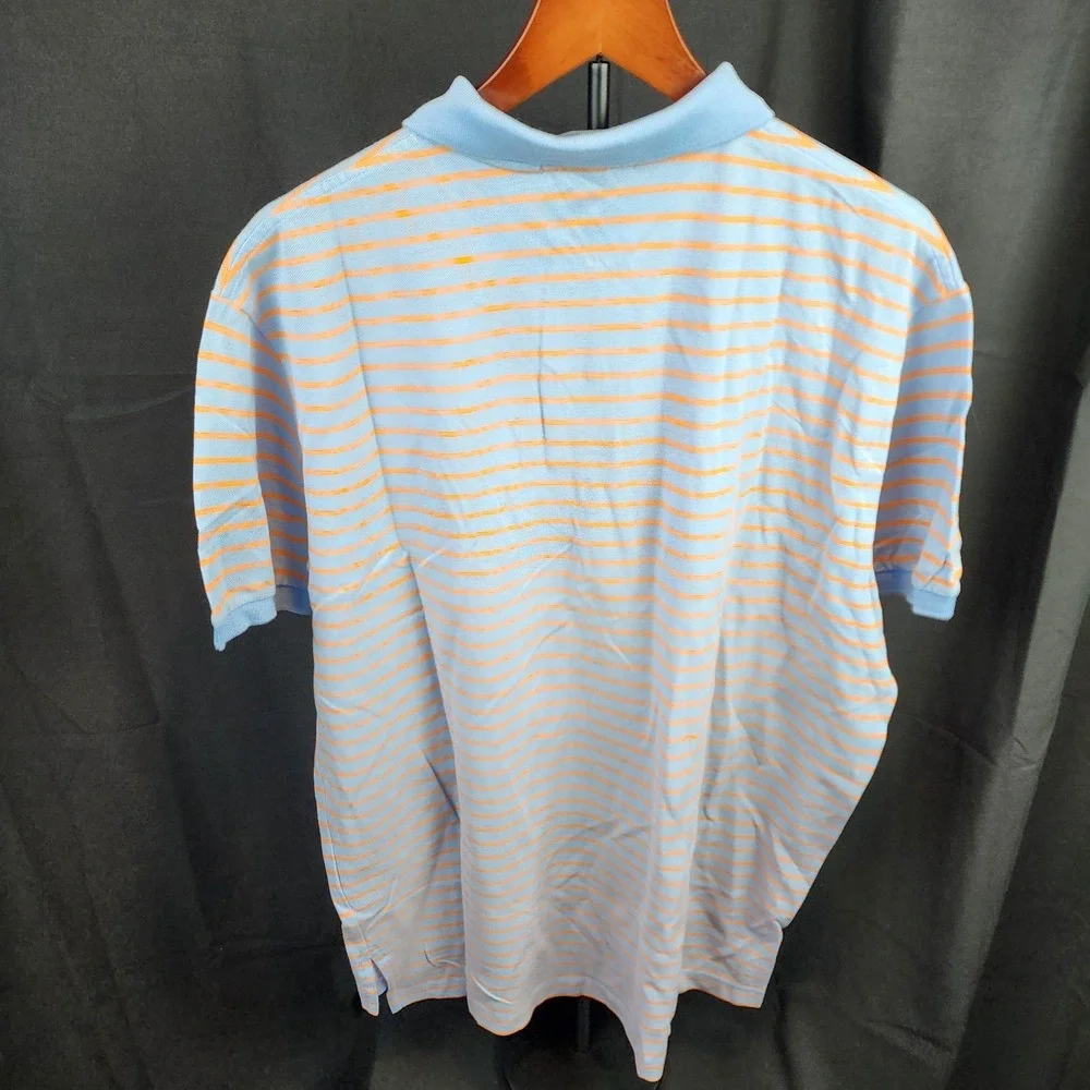 Polo Ralph Lauren Blue‎ With Orange Stripes Size XL 100% Cotton